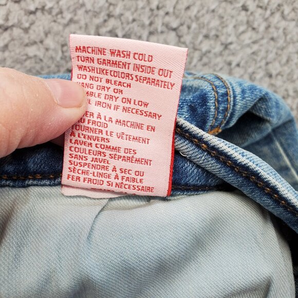 Revice Women's Boyfriend Crop Fringe Star Design Denim Blue Jeans Size 30 - Picture 11 of 13